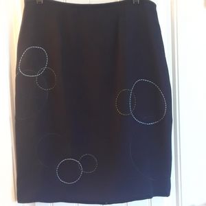 NWT Grace Navy Circles Skirt